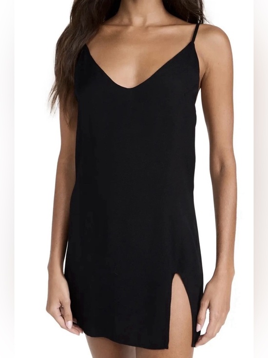 Reformation Dresses & Skirts - Reformation Marlowe Black V-Neck Slip Mini Dress Minimalist Quiet Luxury XS